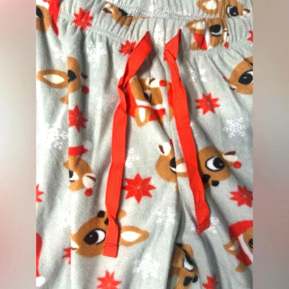Rudolph The Red Nosed Reindeer Soft Touch Fleece Plush Pajama Pants ๐ฆ๐ด - Picture 2 of 11